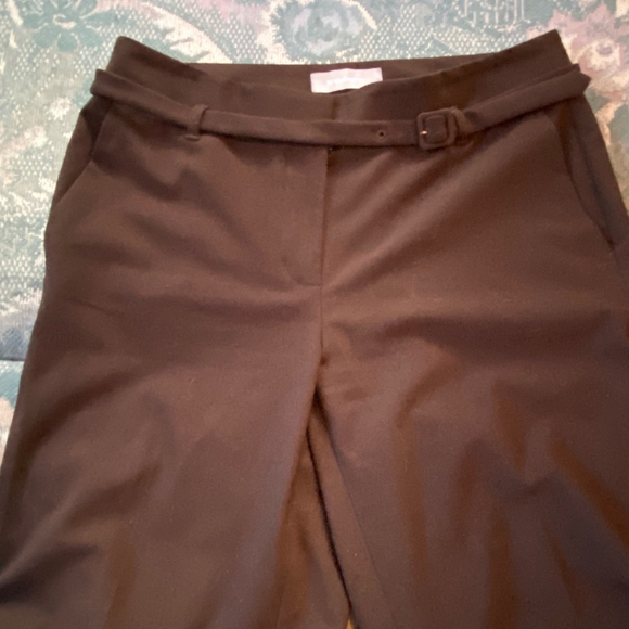 Liz Claiborne Audra Brown Wide Leg Pants Size 8 Belt Office Siren Trouser Career - Picture 7 of 16